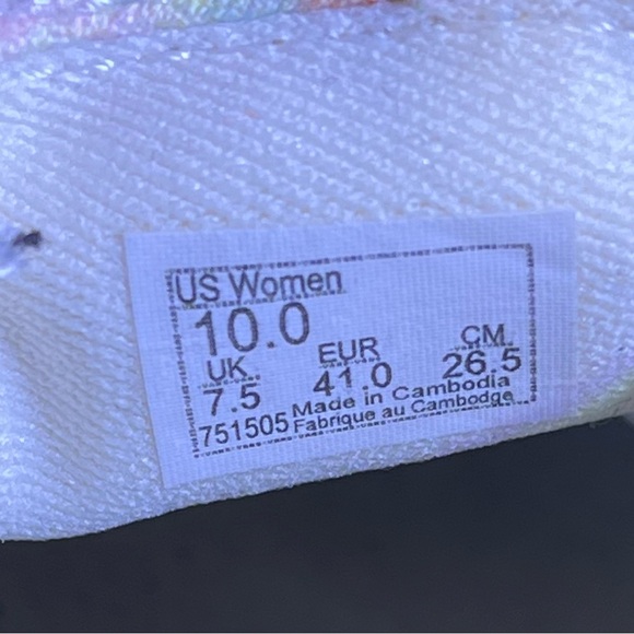 🔥 VANS ASHER PSYCHEDELIC SLIP-ON TIE DYE CANVAS SKATEBOARDING SHOES WOMENS SZ 10 - Picture 9 of 9